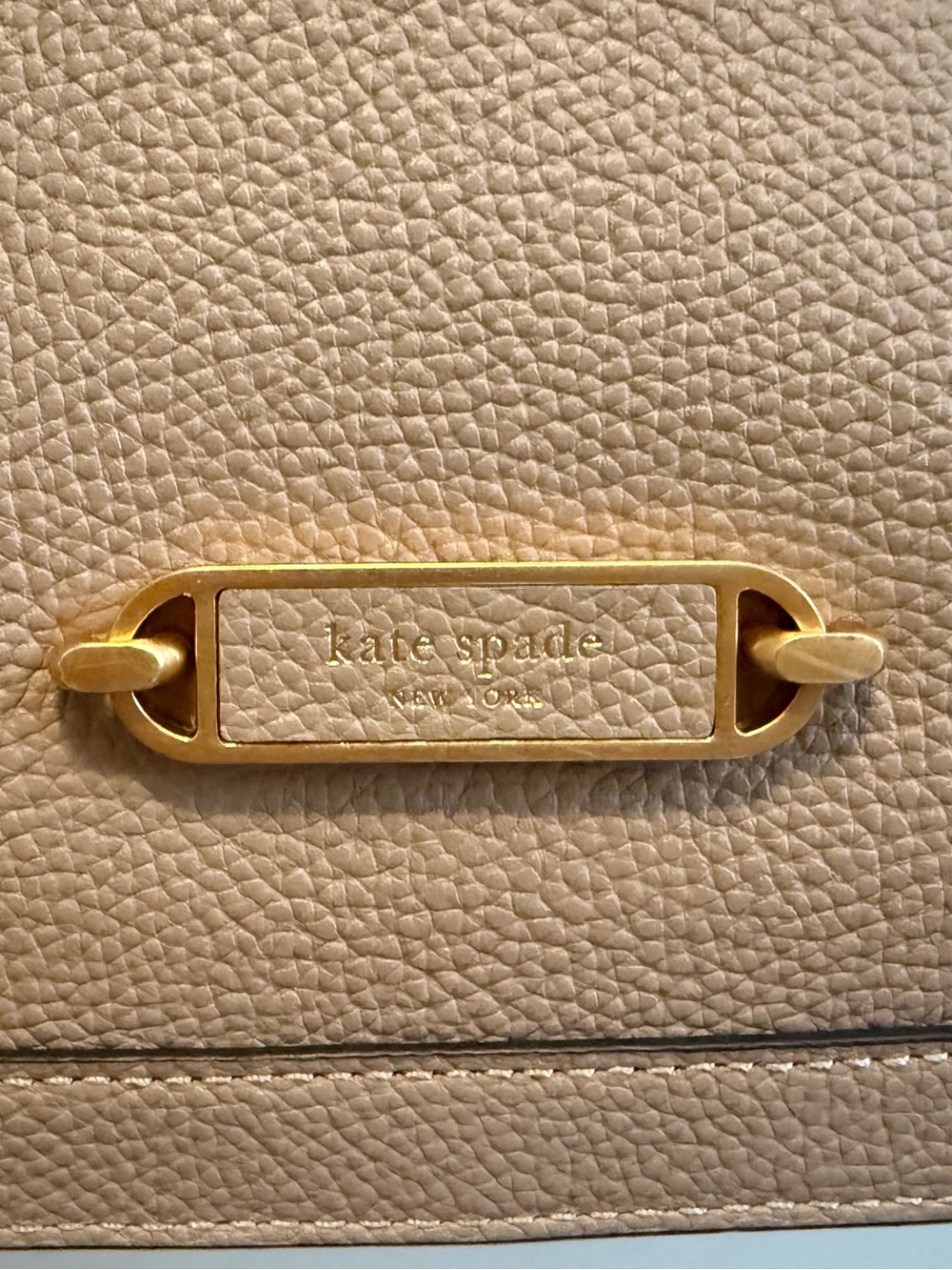 Kate Spade Gramercy Taupe Pebbled Leather Shoulder Hobo with Gold Hardware - Picture 4 of 5